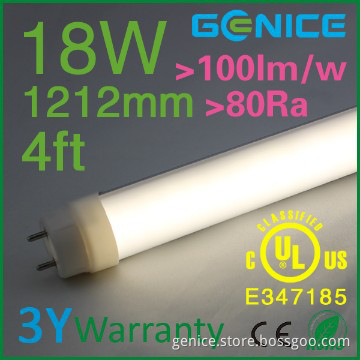 energy saving T8 led fluorescent lamp AC100-277V SMD2835 Epistar chip